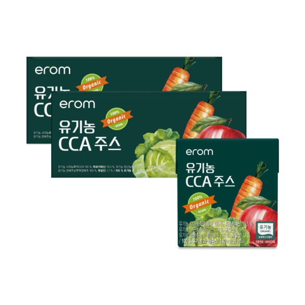 [슈퍼적립] 이롬 유기농 CCA주스팩 140ml x 40입 (20입+20입) [2026-09-10]