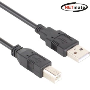 넷메이트 NMC-UB220BK USB2.0 A-B 케이블 2m 블랙