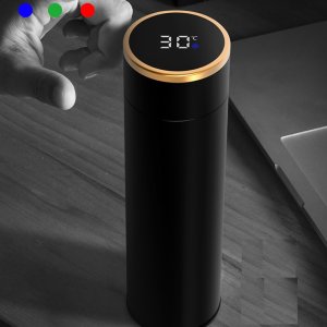 스마트 스텐 텀블러 500ML 원터치 온도측정 보온 보냉 텀블러