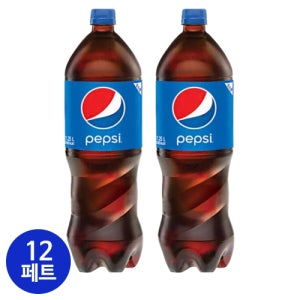 롯데 펩시콜라 업소용 1.25 페트 탄산음료 음료수 1.25L, 12개
