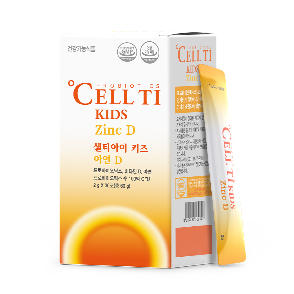 셀티아이 키즈 아연 D 잘 누는 아이 맞춤 유산균 아연, 비타민D 포함 30포, 1개