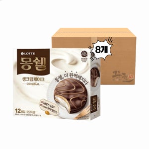 롯데웰푸드 몽쉘 생크림 408g x 8개입 / 1박스 / 과자세트