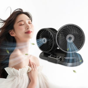 리예 차량용 360도 USB 듀얼 선풍기