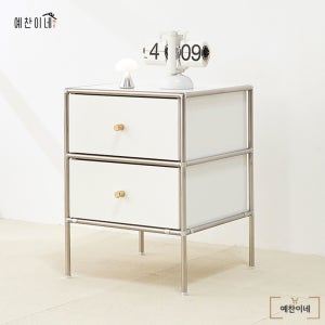 미니 모듈 서랍장 400 국산 E0 미드센츄리 2단 드레스룸 화이트 속옷장