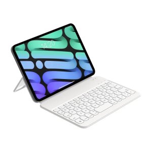 아이패드 미니6/7 키보드 케이스, 슬림 PU 가죽 커버, QWERTY 배열, 고급 메탈 시저 구조, 초슬림 240g