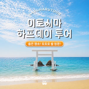 후쿠오카 이토시마 버스 투어 1명부터 출발 반나절 하프데이 하카타 일본 소도시 근교 여행