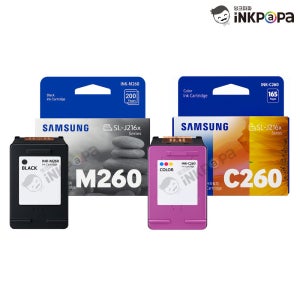INK-M260 (삼성 M260) INK-C260 (삼성 C260) 정품잉크 검정 칼라 SET