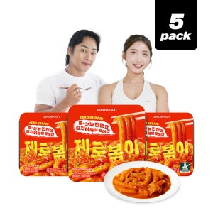 제로볶이 오리지널 무설탕 뉴진면 떡볶이 저당 기본맛, 240g, 5개