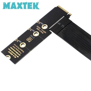 맥스텍 MT654 NGFF M.2 NVME SSD 2280 연장 확장 카드 케이블 PCIe4.0 SATA6G 노트북 외부 확장 30cm 꺽임형 2230/2242/2260