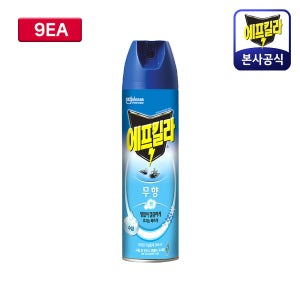 에프킬라 살충제 수성 무향 에어로졸 파리 모기퇴치제 모기약 500ml, 9개