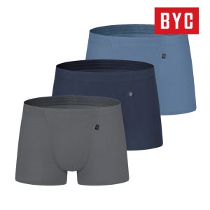 BYC 남성 드로즈 면스판 80수 사각팬티 하이앤노블 프리미엄 수피마 3매입 MNS5004