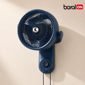 보랄 더 데일리 벽걸이 에어 서큘레이터 선풍기 3엽날개 자동회전 기계식 BR-F450W