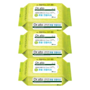 비염 물티슈 콧물 전용 코 물티슈 3개