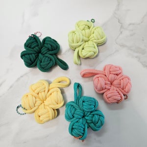 두루살림 업사이클링 양말목 네잎클로버 키링 만들기 단체 수업 집콕 재료 DIY