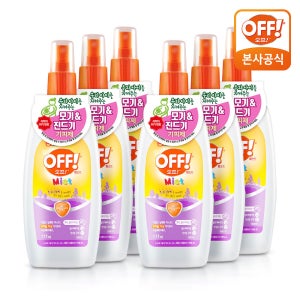 에프킬라 오프 OFF 미스트 키즈 어린이 모기 진드기 기피제 177ml, 6개