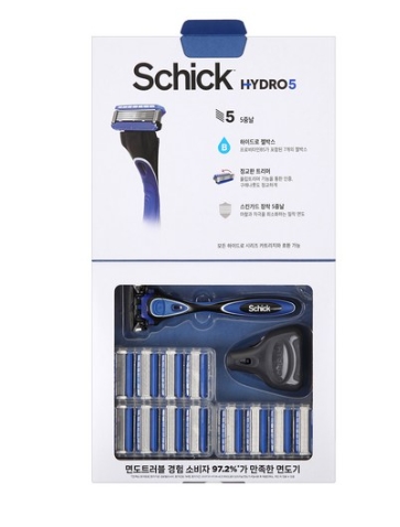 (재업 역대가)쉬크 하이드로5 오리지널 면도기 핸들 + 날 13p + 커버, 1세트 (19,900원) (무료)