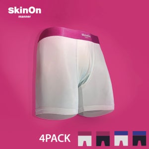 남자 통기성 드로즈 스판 속옷 팬티 4팩 세트