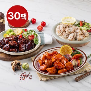 (혼합)흑닭 한입 소스인 닭가슴살 3종100g 30팩