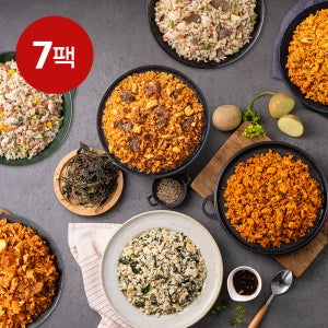 (혼합)흑닭 닭가슴살 볶음밥 300g 7종(햄야채,닭갈비,차돌깍두기,김치삼겹,소불고기,감자탕맛,곤드레나물) 7팩