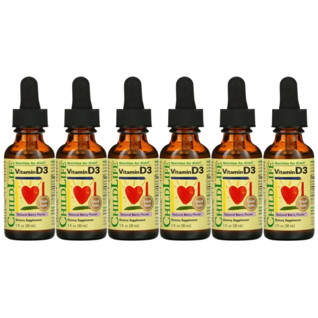 6병 ChildLife 액상 <b>Vitamin</b> D3 어린이유아 천연베리 30ml 1fl oz