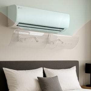 2025형 완전투명 벽걸이 에어컨 바람막이 무풍 가림막 날개 방향 무타공