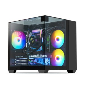다크플래쉬 DCM33 RGB 강화유리 (블랙) 미니케이스
