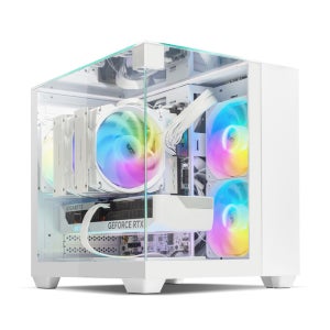 다크플래쉬 DCM33 RGB 강화유리 (화이트) 미니케이스