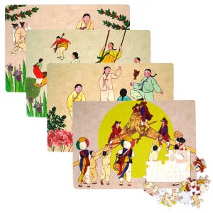 치매예방 어르신용 민화퍼즐 민속놀이세트 A3 70피스 효도선물 전통화 한국화