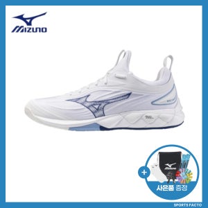 미즈노 MIZUNO 배드민턴화 웨이브 루미너스3 화이트블루 V1GA242196 배드민턴화 피클볼화 체대입시화