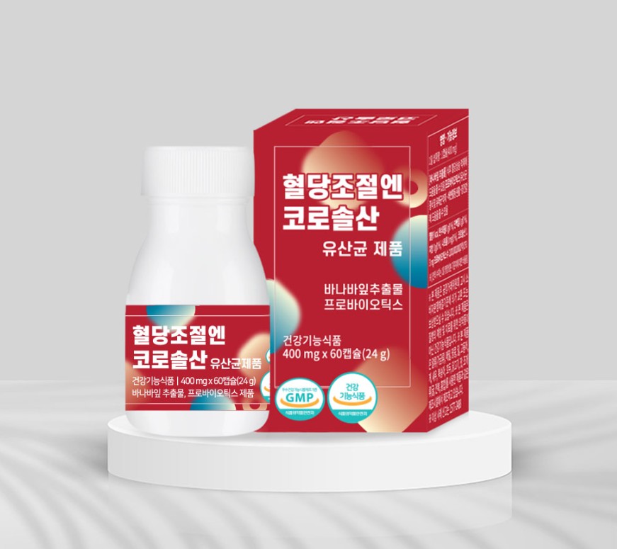 혈당조절엔 코로솔산 유산균 대사 과민성 대장 변비에 좋은 비피더스 60캡슐, 1개