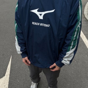 미즈노 루즈핏 풋볼 저지 긴팔 남녀공용 긴팔 티셔츠 블루 K2CE53Y309