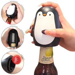맥주오프너 펭귄 자동 병뚜껑 병따개