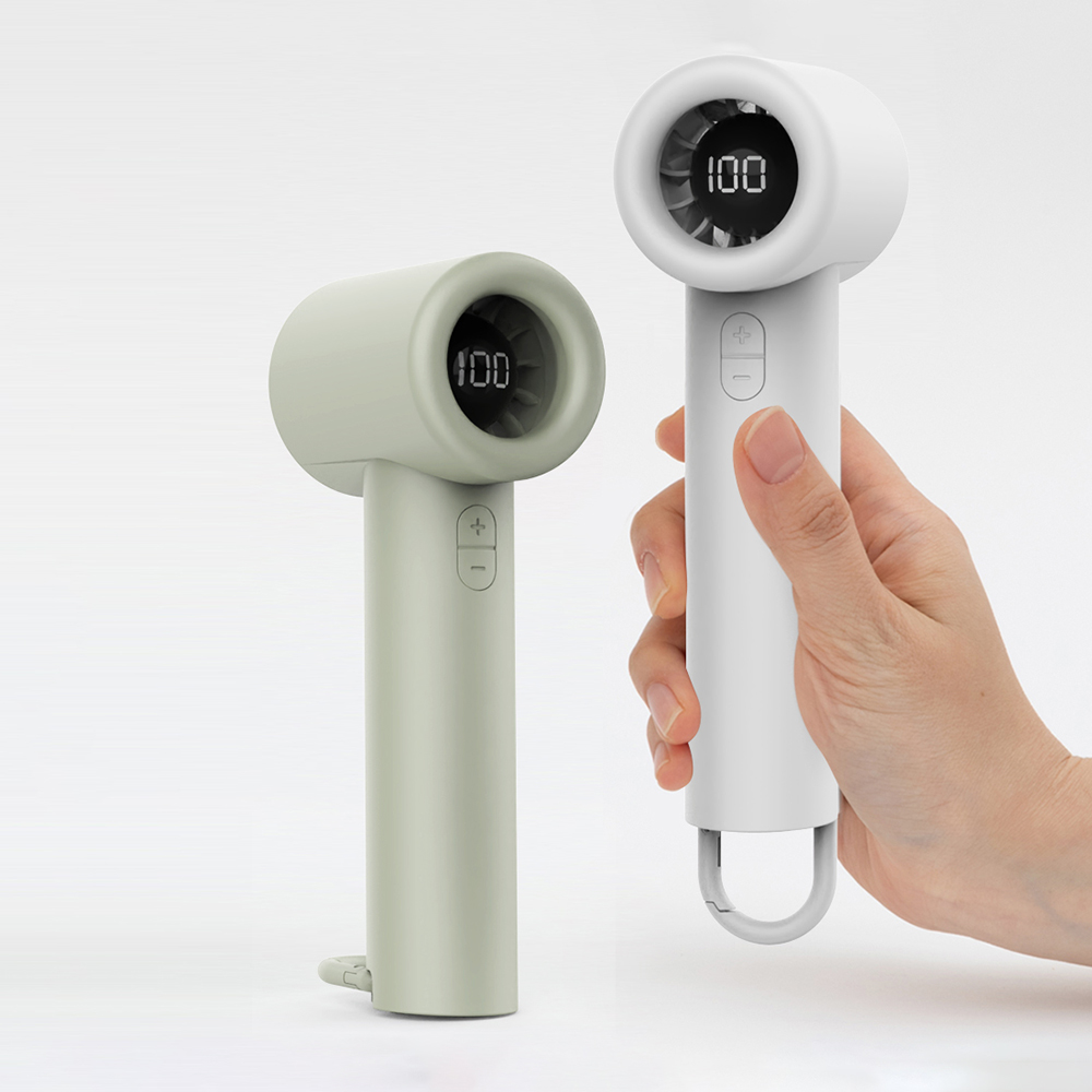 휴대용 선풍기 무더위 터빈 초강력 100단 LED 무선 손풍기 ST-PF500