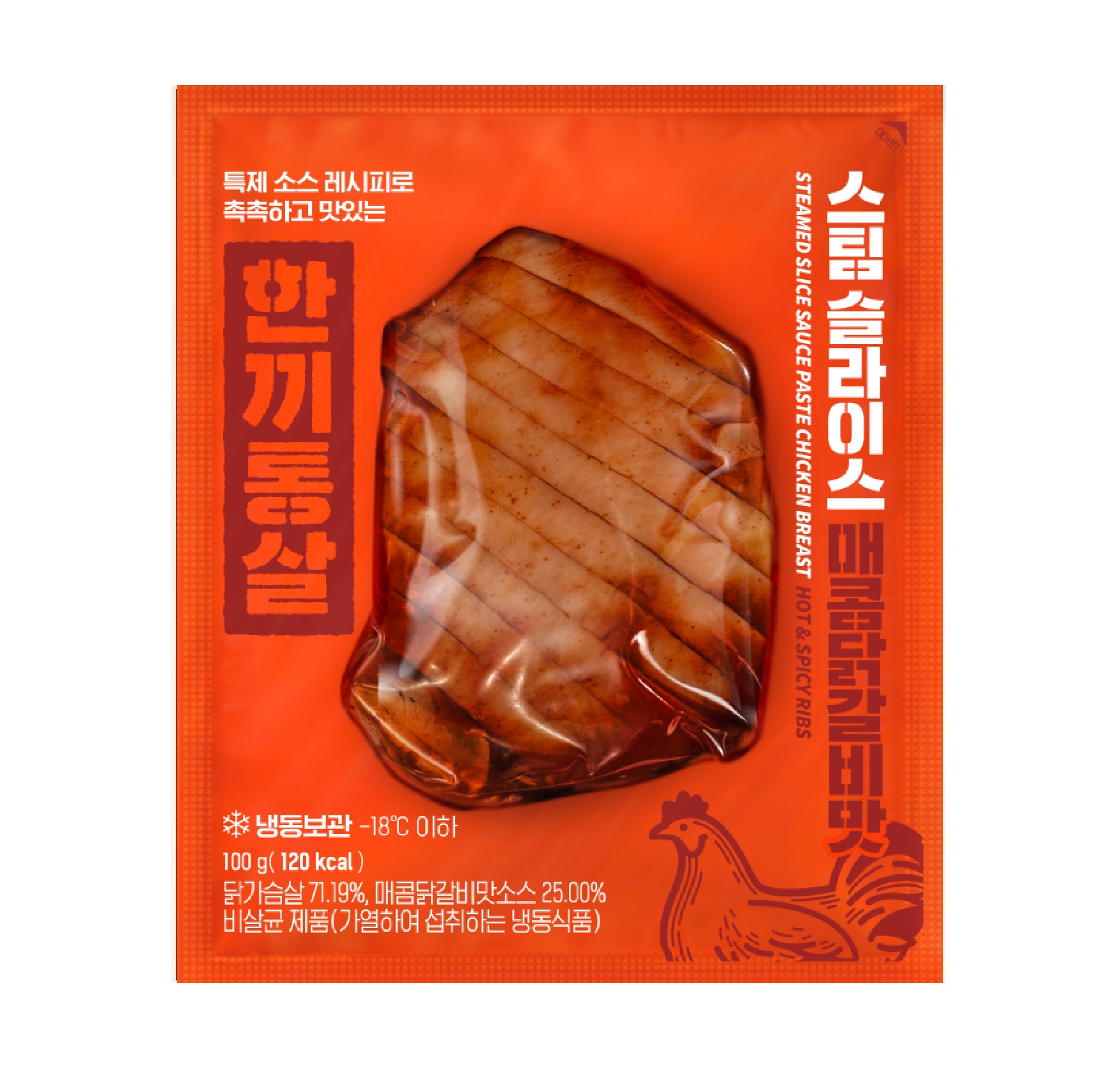 스팀 슬라이스 매콤닭갈비맛 제품 이미지