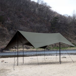 블루폴 포트리스 렉타타프 블랙코팅 캠핑 피크닉 그늘막 대형타프 560x440cm