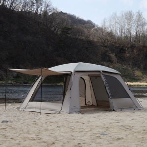 블루폴 브레이브 리빙쉘텐트 거실형 장박 대형 캠핑텐트 TPU창 풀구성