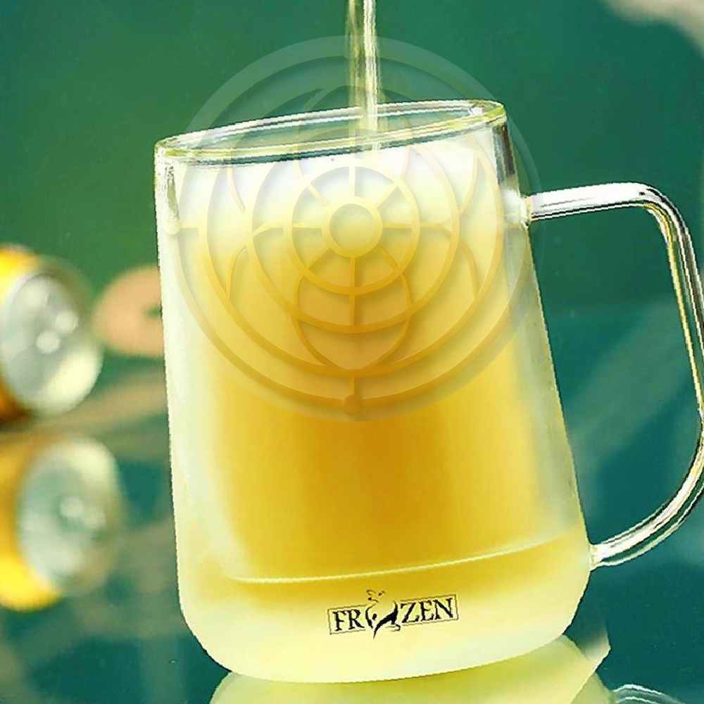 모드샵 프러즌 이중 유리 맥주컵 450ml 머그컵 키친아이템 홈카페유리컵