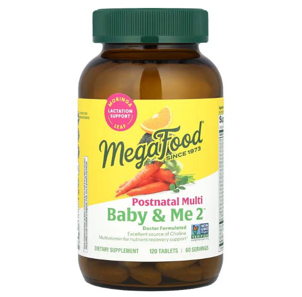 메가푸드 베이비 Me 2 <b>포스트네이탈</b> 멀티<b>비타민</b> 120정
