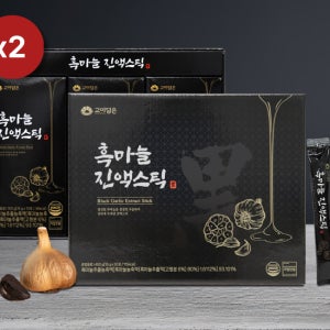 (1+1) 의성 흑마늘진액 통흑마늘 진액고 즙 효능 엑기스 발효 흙마늘 스틱 60포