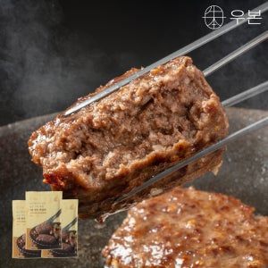 수제 한우 떡갈비 함박 스테이크 너비아니 (100g 개별포장) 400g, 3개