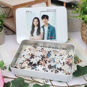 210조각 사진포토 직쏘퍼즐 메탈케이스 주문제작 기념일 부모님 연인 반려동물