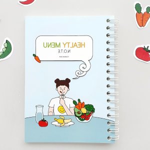 식습관 식단노트 메모지 체중조절 건강 수첩 데일리 기록지
