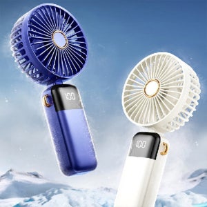 인쇄가능 5단 조절 휴대용 선풍기 미니 선물 학생 손 탁상용 손선풍기 강풍 LED 접이식