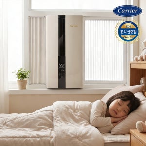 [고효율환급] 캐리어 18.7㎡(6평) 창문형 에어컨 1등급 인버터 소형 미니 실외기 없는