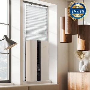 캐리어 1등급 창문형 에어컨 18.7㎡ RAWC-0061YAWSD 인버터 원룸 가정용