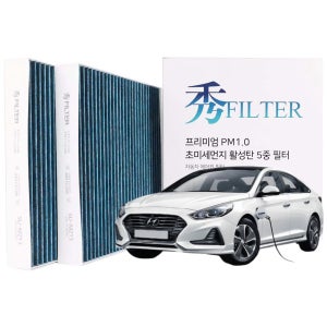 PM1.0 활성탄 에어컨필터 LF 쏘나타 뉴라이즈 PHEV, 2개