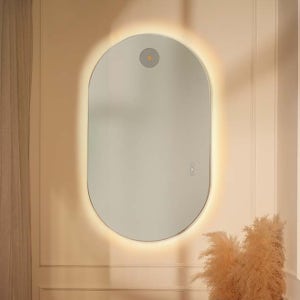 (더블아치형)더틀 블랑미러 (조명+시계+거울) 스마트미러