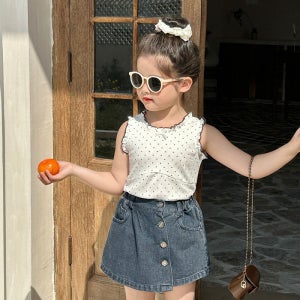 슈린 프릴넥 민소매 티셔츠 R14273