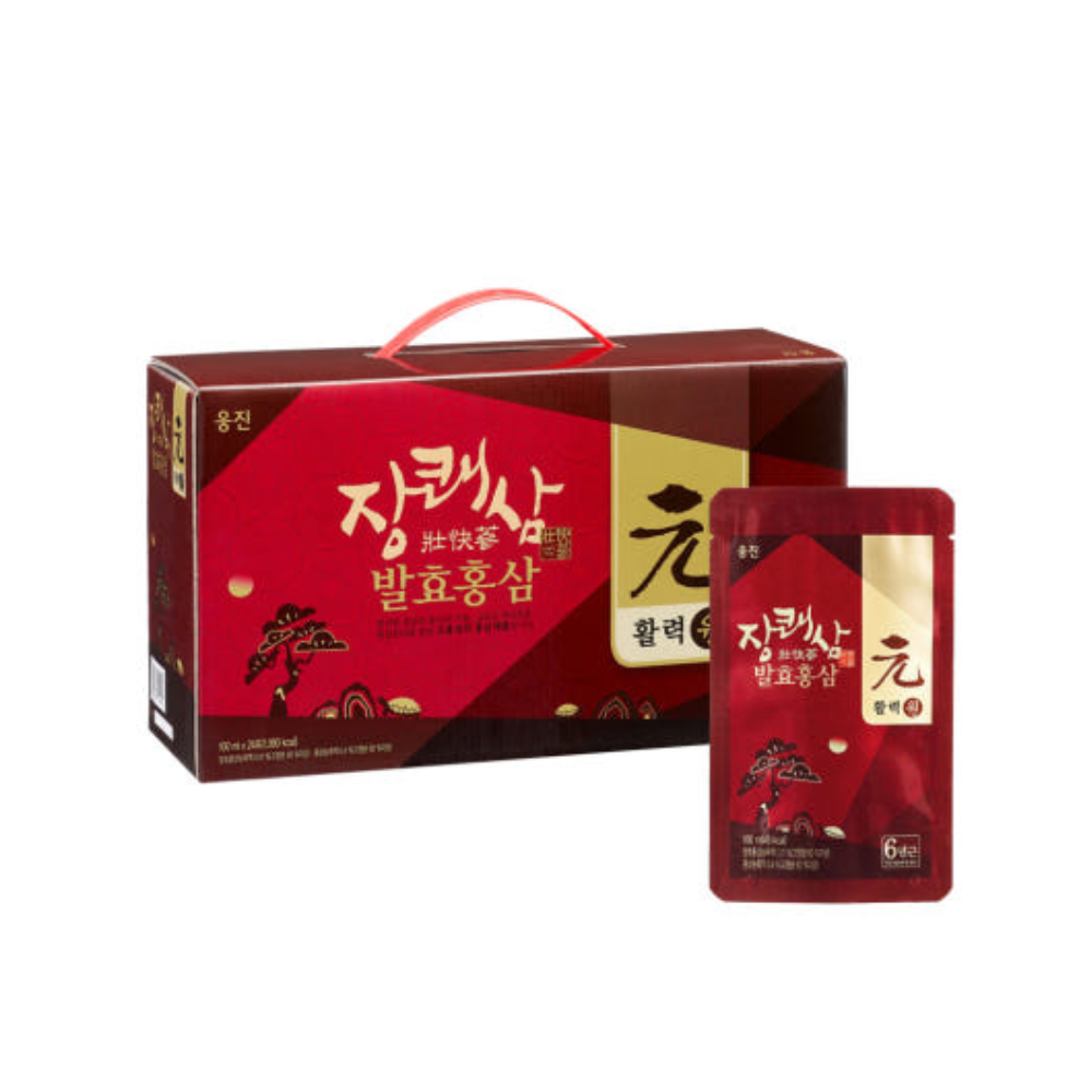 웅진 장쾌삼 발효<b>홍삼</b> 휴대용 건강음료 100mL 24포
