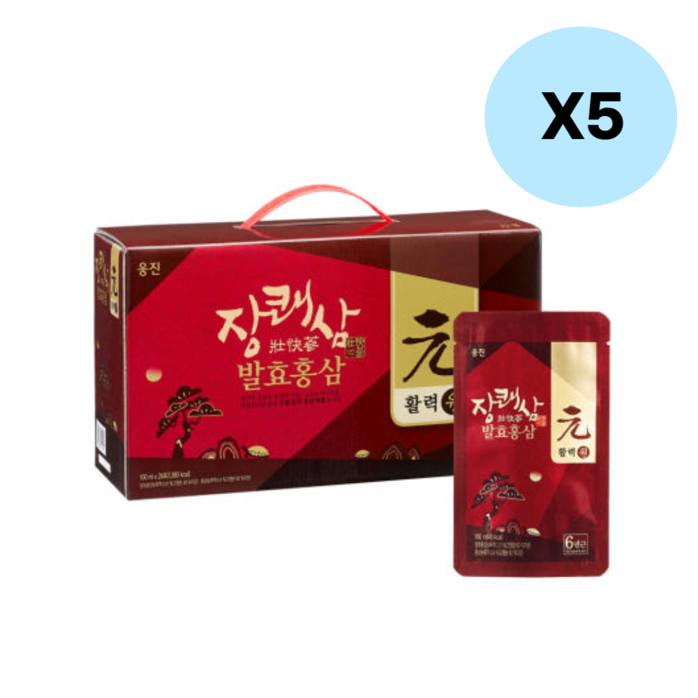 웅진 장쾌삼 발효<b>홍삼</b> 휴대용 건강음료 100mL 120포